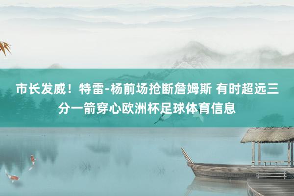 市长发威！特雷-杨前场抢断詹姆斯 有时超远三分一箭穿心欧洲杯足球体育信息
