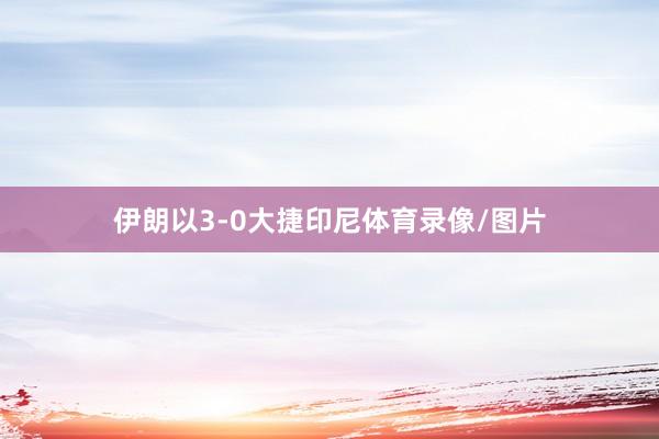伊朗以3-0大捷印尼体育录像/图片