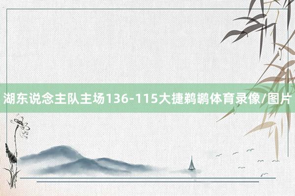 湖东说念主队主场136-115大捷鹈鹕体育录像/图片