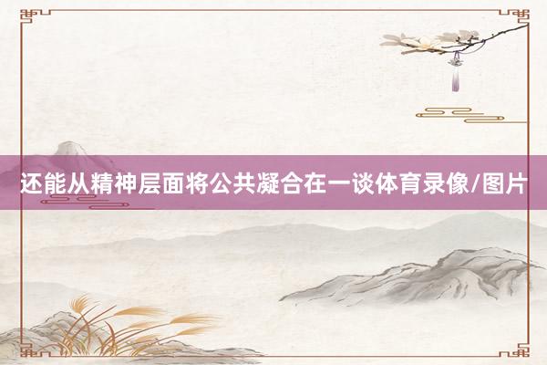 还能从精神层面将公共凝合在一谈体育录像/图片