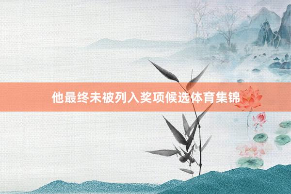 他最终未被列入奖项候选体育集锦