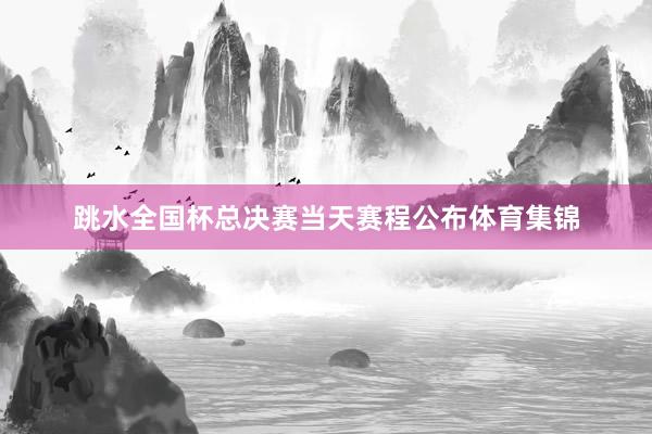 跳水全国杯总决赛当天赛程公布体育集锦