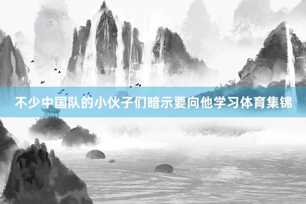 不少中国队的小伙子们暗示要向他学习体育集锦