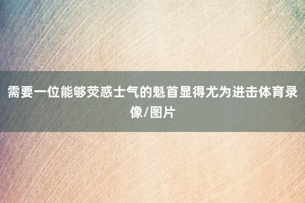 需要一位能够荧惑士气的魁首显得尤为进击体育录像/图片