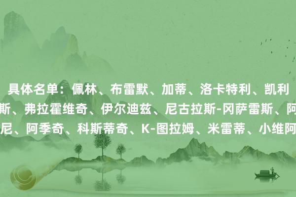 具体名单：佩林、布雷默、加蒂、洛卡特利、凯利、小孔塞桑、库普梅纳斯、弗拉霍维奇、伊尔迪兹、尼古拉斯-冈萨雷斯、阿图尔、卡卢卢、麦肯尼、阿季奇、科斯蒂奇、K-图拉姆、米雷蒂、小维阿、平索利奥、鲁加尼、若昂-马里奥、说念格拉斯-路易斯、坎比亚索、迪格雷戈里奥、乔纳森-戴维、卡巴尔、贾洛、鲁希、哈维尔-吉尔、斯卡利亚、皮特雷利体育集锦