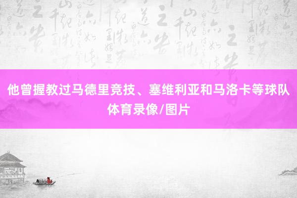 他曾握教过马德里竞技、塞维利亚和马洛卡等球队体育录像/图片