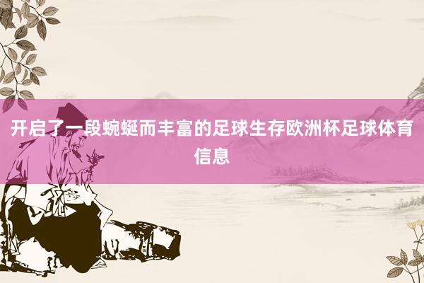 开启了一段蜿蜒而丰富的足球生存欧洲杯足球体育信息