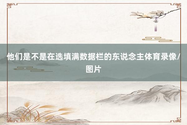 他们是不是在选填满数据栏的东说念主体育录像/图片