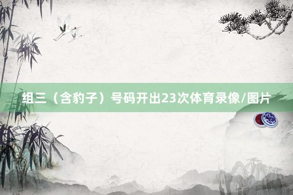 组三（含豹子）号码开出23次体育录像/图片