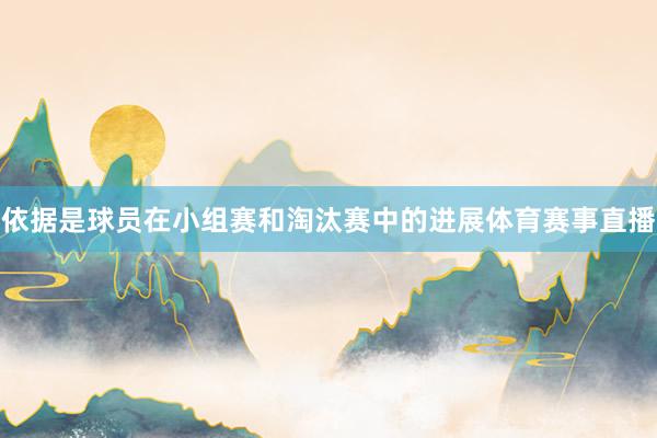 依据是球员在小组赛和淘汰赛中的进展体育赛事直播
