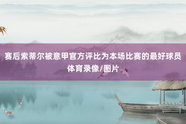 赛后索蒂尔被意甲官方评比为本场比赛的最好球员体育录像/图片
