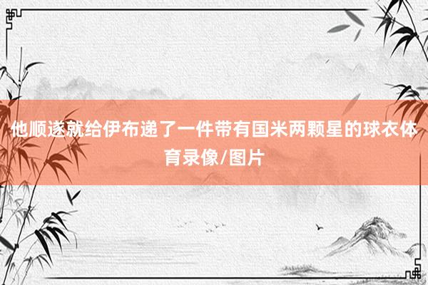 他顺遂就给伊布递了一件带有国米两颗星的球衣体育录像/图片