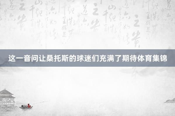 这一音问让桑托斯的球迷们充满了期待体育集锦