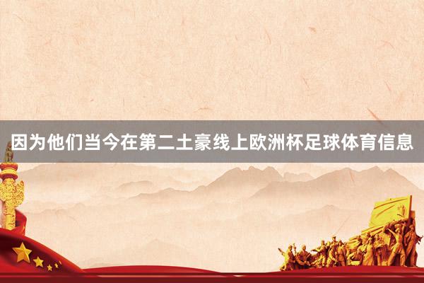 因为他们当今在第二土豪线上欧洲杯足球体育信息