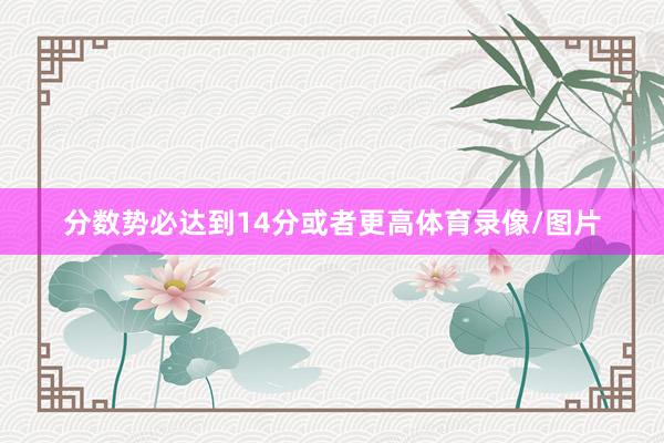 分数势必达到14分或者更高体育录像/图片