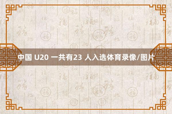 中国 U20 一共有23 人入选体育录像/图片