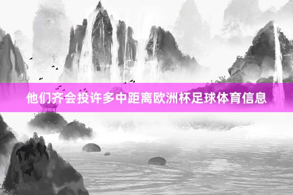 他们齐会投许多中距离欧洲杯足球体育信息
