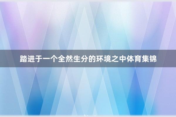 踏进于一个全然生分的环境之中体育集锦