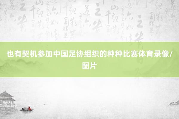 也有契机参加中国足协组织的种种比赛体育录像/图片