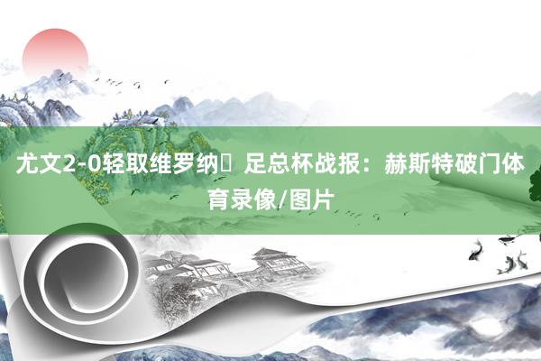 尤文2-0轻取维罗纳⚽足总杯战报:赫斯特破门体育录像/图片
