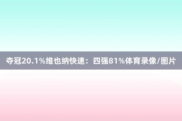 夺冠20.1%维也纳快速：四强81%体育录像/图片